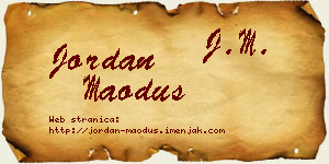 Jordan Maoduš vizit kartica